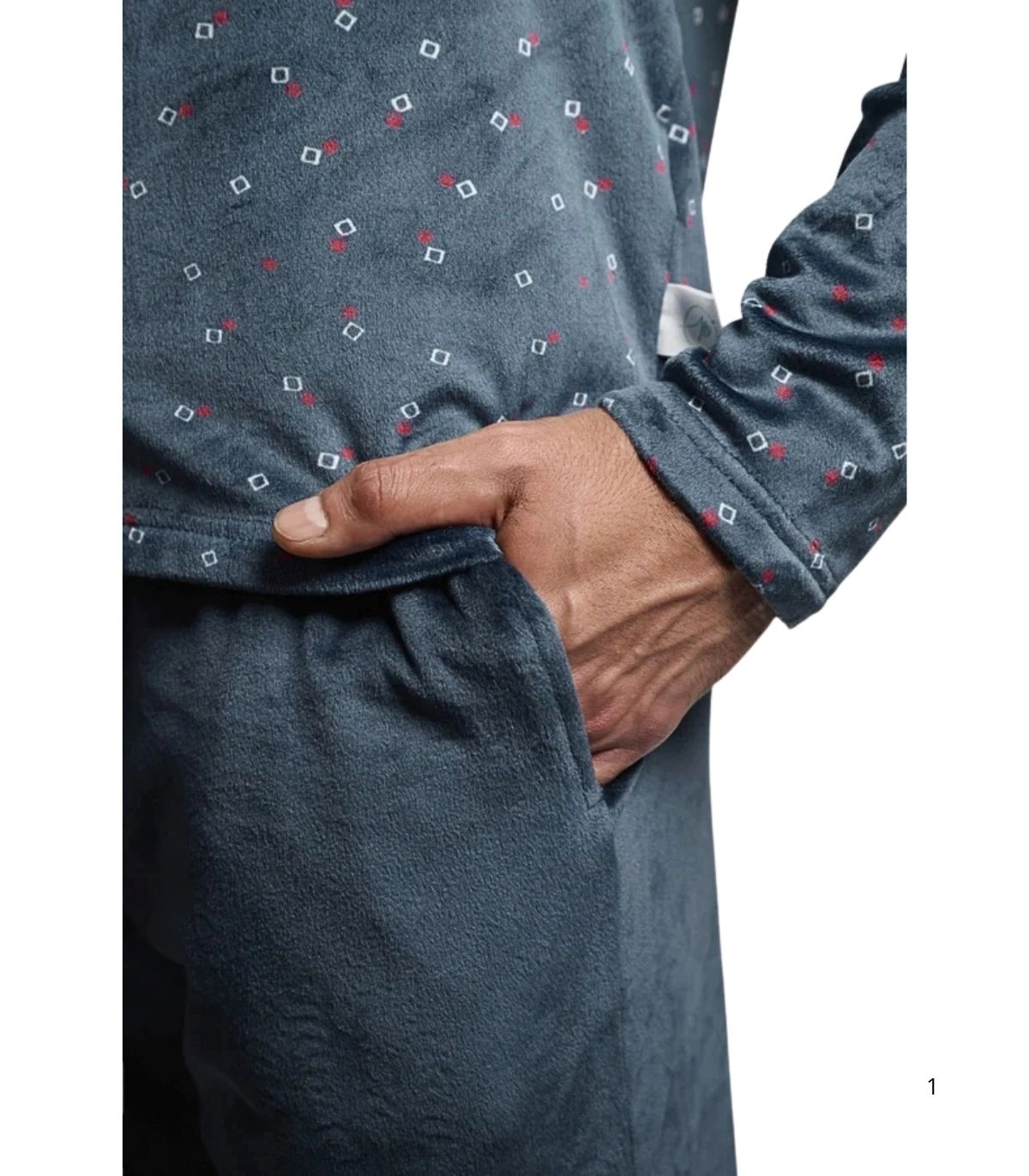 Pijama Largo de Hombre en Terciopelo Ysabel Mora 26409