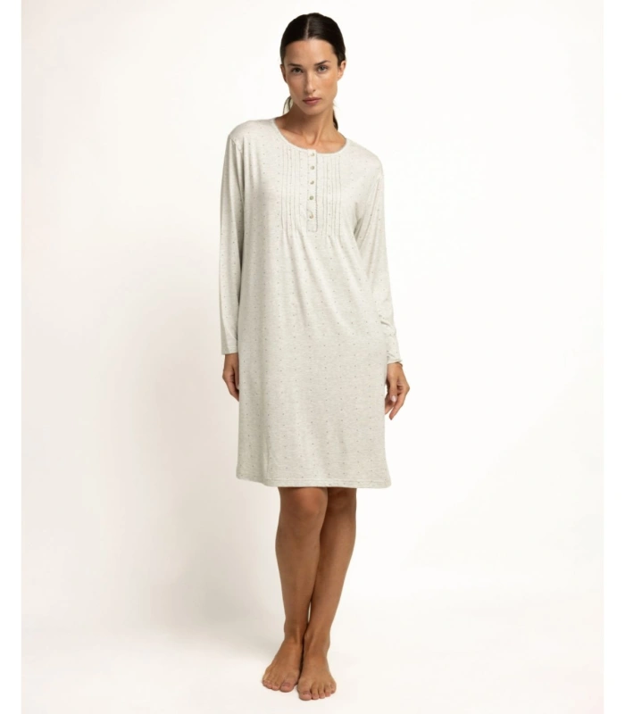 Camisola Mujer Admas Classic Small Grey Dots Gris Jaspeado