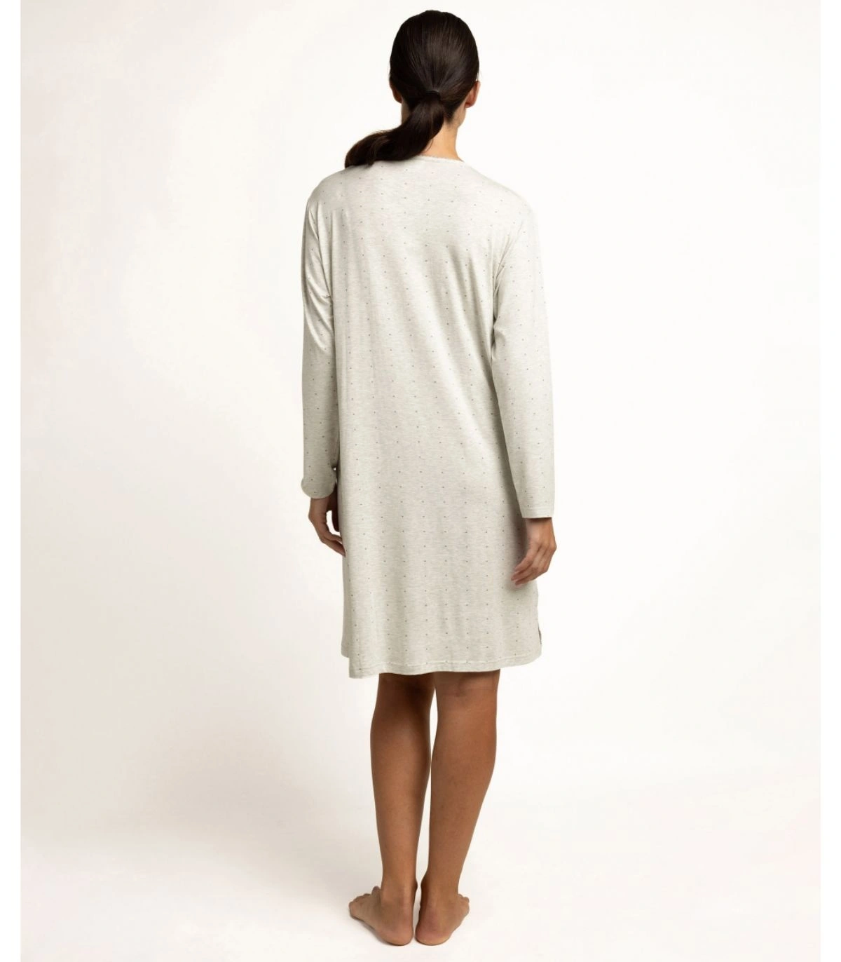 Camisola Mujer Admas Classic Small Grey Dots Gris Jaspeado