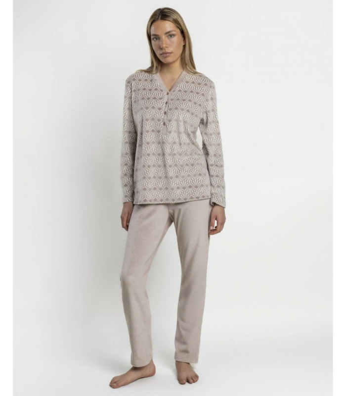 Pijama Mujer Admas Luxury Luxe Shell Maquillaje Manga Larga