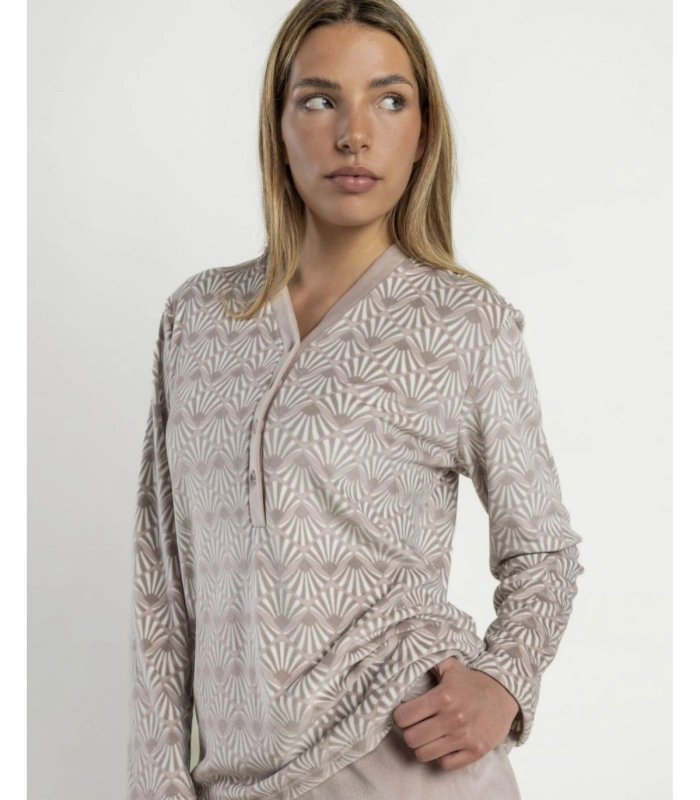 Pijama Mujer Admas Luxury Luxe Shell Maquillaje Manga Larga