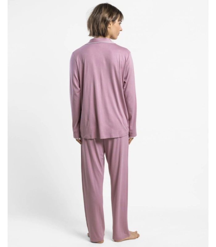 Pijama Mujer Admas Classic Summer Rosa Abierto Manga Larga