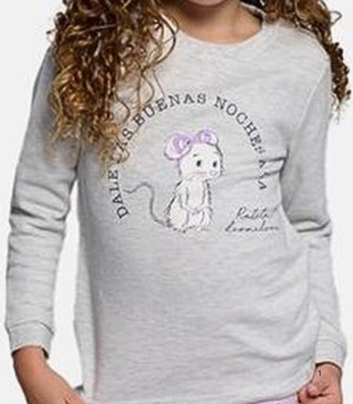 Pijama de Invierno para Niña de Manga Larga en Tejido Calentito Interlock Ysabel Mora 26600