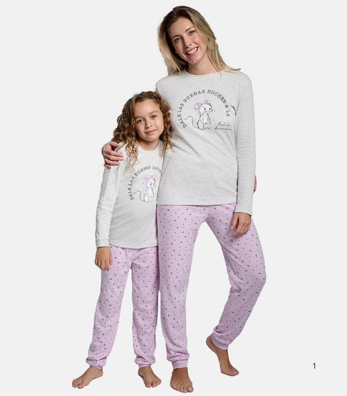 Pijama de Mujer en Tejido Calentito Interlock, Bolsillos y Puños Ysabel Mora Ref. 26227