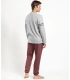 Pijama Hombre Admas Grey Kayaking Gris Manga Larga