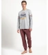 Pijama Hombre Admas Grey Kayaking Gris Manga Larga