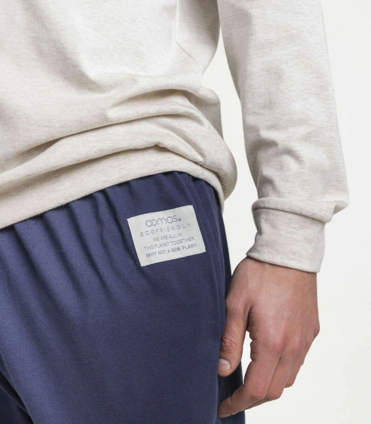 Pijama Hombre New Plan Beige Planetary Manga Larga
