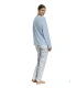 Pijama Largo de Muje en Algodón "Sweet Dreams" Azul Celeste Promise N21882