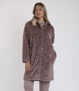 Bata Mujer Admas Soft Sleep Moka Jacquard Manga Larga