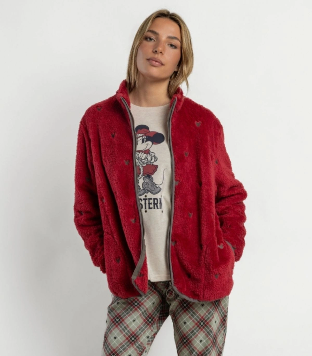 Bata Mujer Disney Western Burdeos Coral Polar