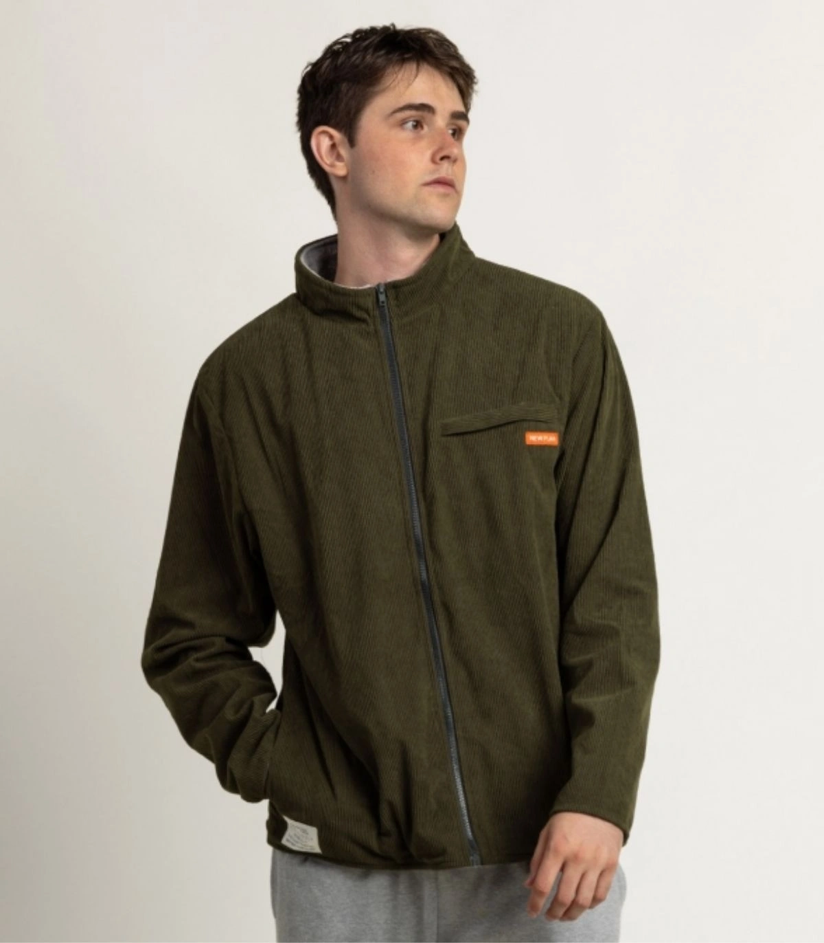 Chaqueta Hombre Corduroy Caqui New Plan
