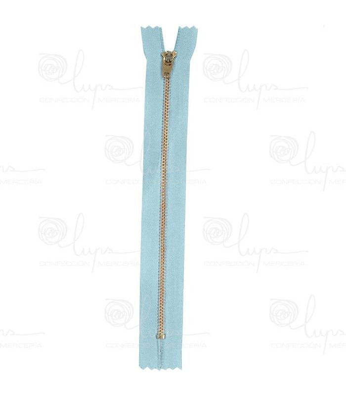 Cremallera Metal Cerrada Malla 3 Dientes Dorados