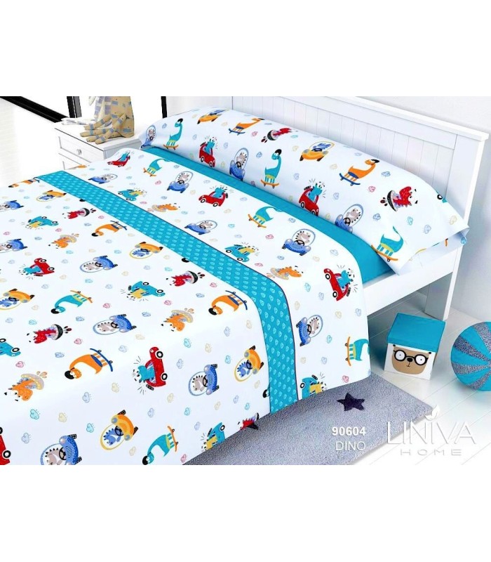 Juego Sábanas Liniva Home Dino Cama 90