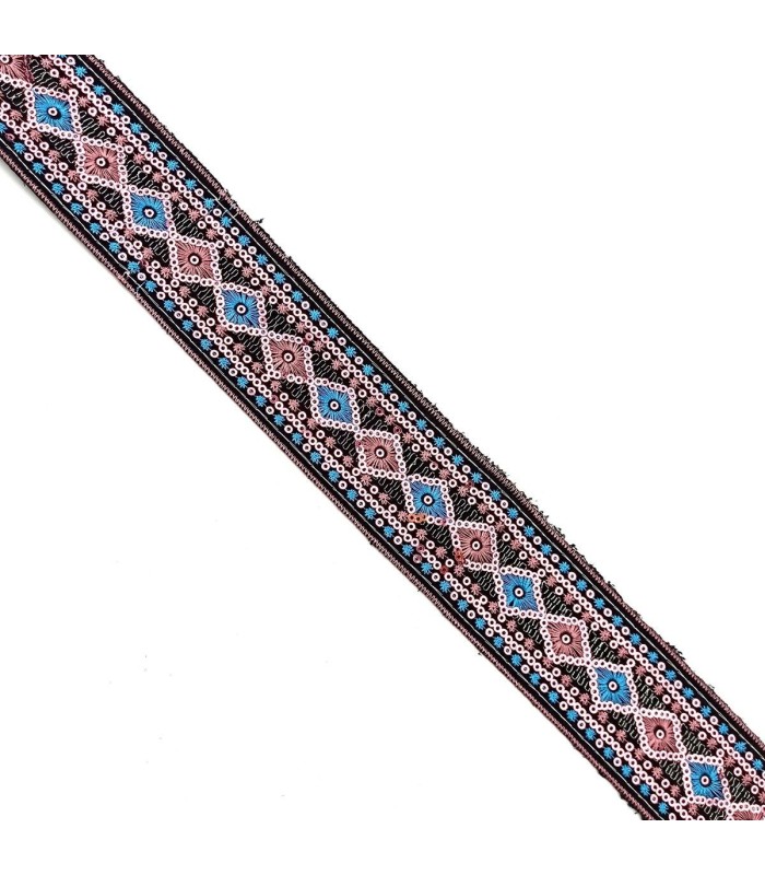 Galón de Lentejuelas Bordadas de 5 cm Cinta Decorativa Brillante y Ligera - Varios Colores