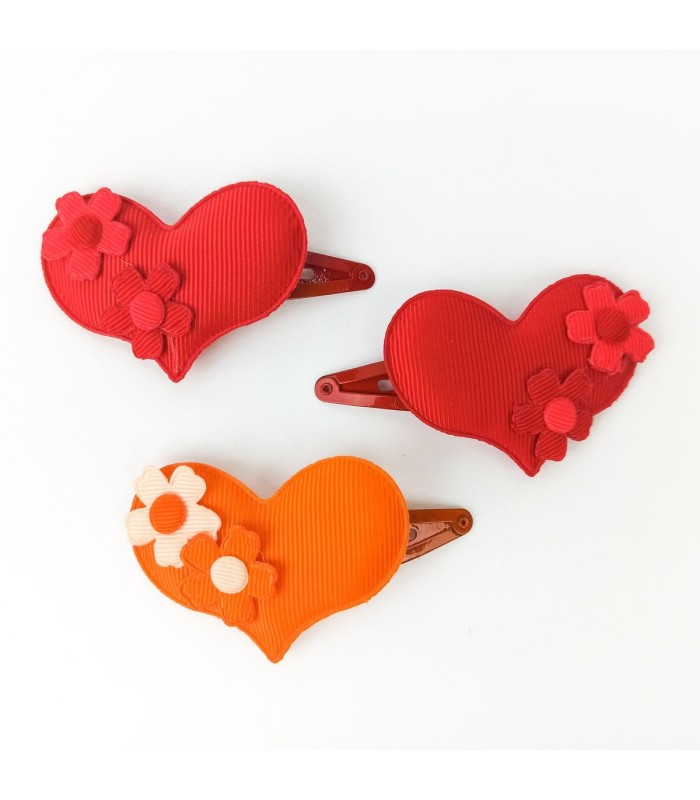 Clip Pelo Corazón. Múltiples Colores