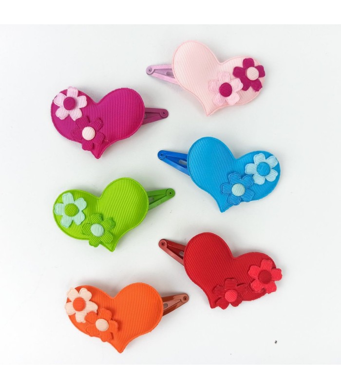 Clip Pelo Corazón. Múltiples Colores