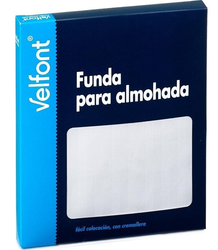 Funda de Almohada Velfont Raso Labrado - 100% Algodón con Cremallera