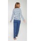 Pijama Mujer Manga Largo Fino 220004 Muydemi