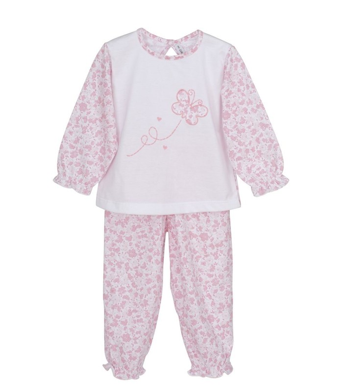 Pijama Manga Larga Fino Bebé Mariposa Calamaro 35159