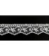 encaje tul bordado 25 cm puntilla floral decorativa costura color marfil