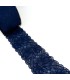Encaje de nylon elástico color marino de 8,5 cm de ancho para costura y confección