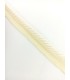 Cordón pestaña de algodón color crudo de 2,5 cm para costura y decoración textil