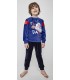 Pijama niño tundosado azul PLAY ALL DAY con estampado juvenil para invierno