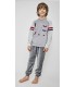 Pijama Niño Tundosado PLAY THE GAME color gris