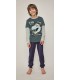 Pijama niño tundosado con dibujo de dinosaurio T-REX TOOTH