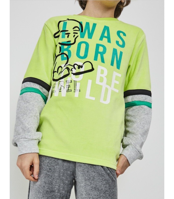 Pijama Niño Tundosado "I WAS BORN"