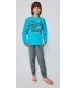 pijama niño algodón interlock belive azul tobogán