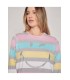Pijama Mujer Algodón Felpa Rayas Pink 55652 Smiley