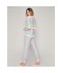 Pijama Mujer Algodón Felpa Rayas Pink 55652 Smiley
