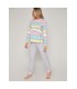 Pijama Mujer Algodón Felpa Rayas Pink 55652 Smiley