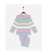 Pijama Niña Algodón Felpa Rayas Pink 55689 Smiley