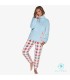 Pijama Mujer Coralina "Mariposas" Muydemi Tallas M, L y XL