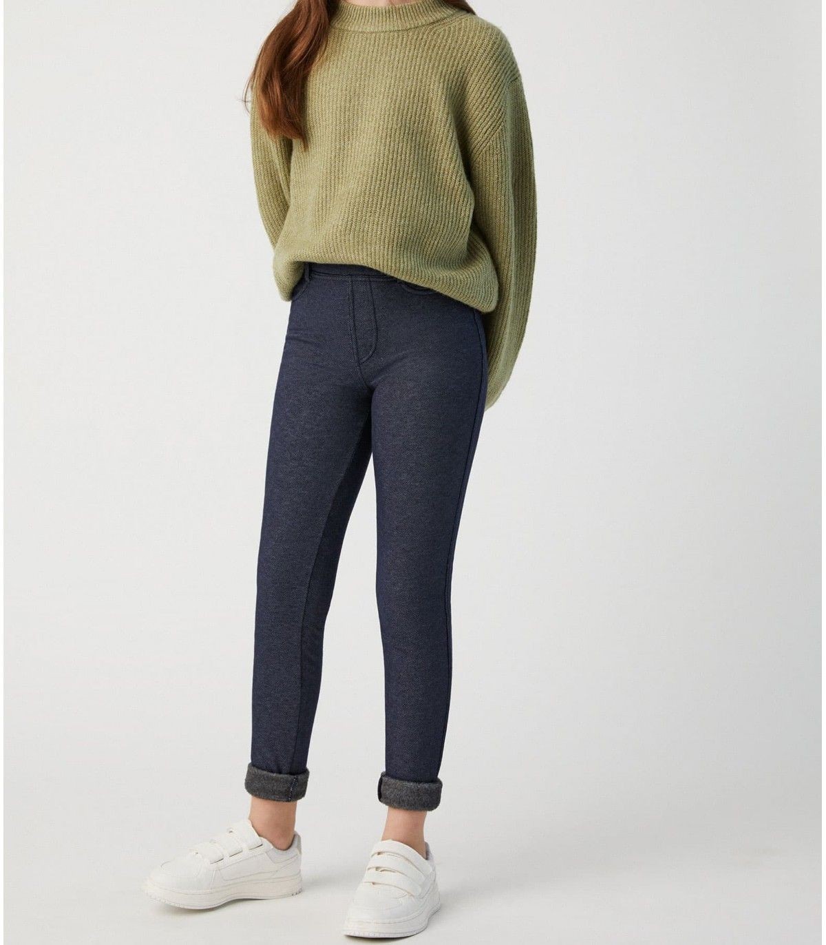 Leggings Térmicos para Niña Ysabel Mora | Pantalón Afelpado con Cintura Ajustable y Bajo a Contraste 33213