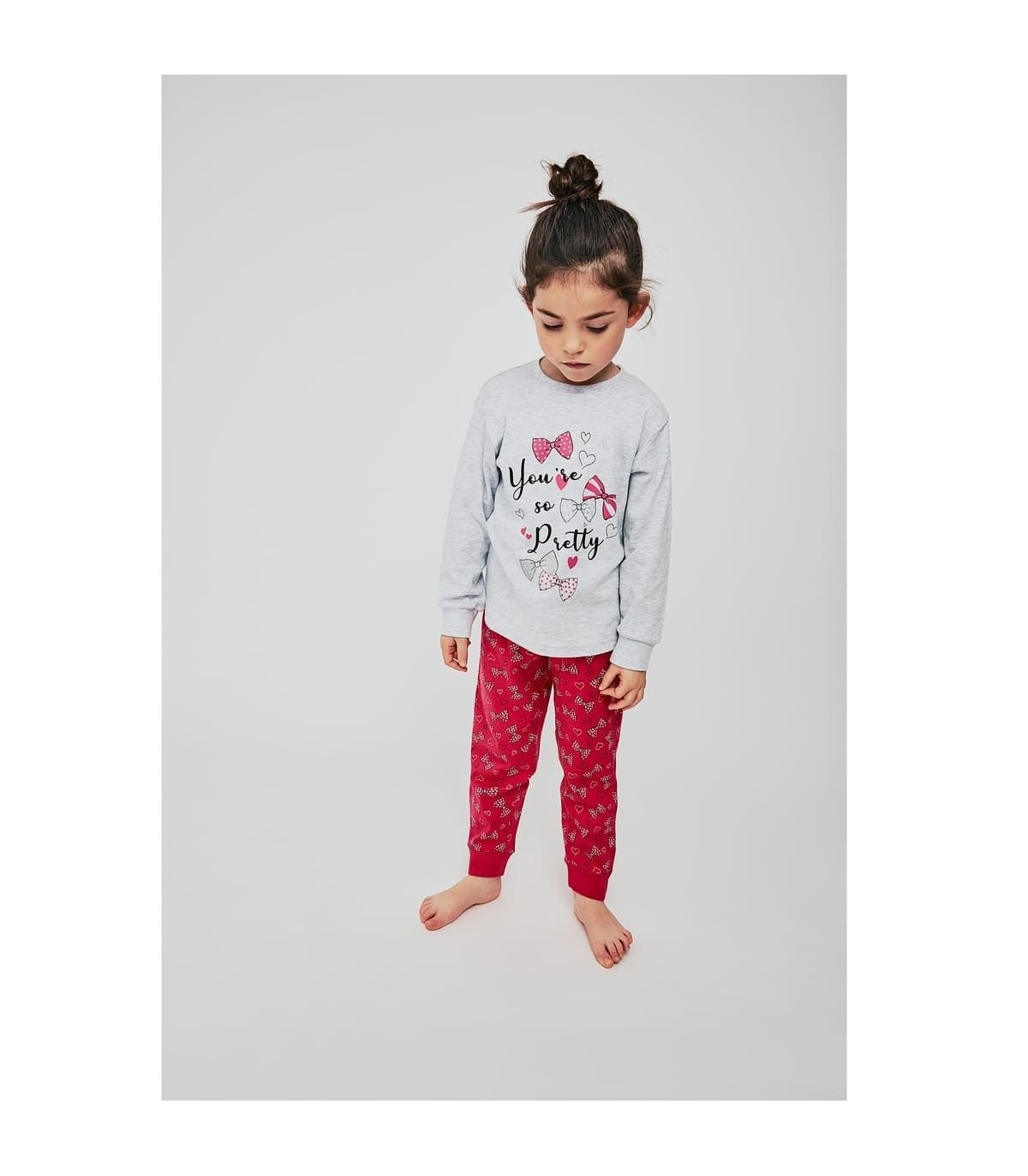 Pijama Niña Tobogán "Pretty" Algodón Suave y Puños Adaptables