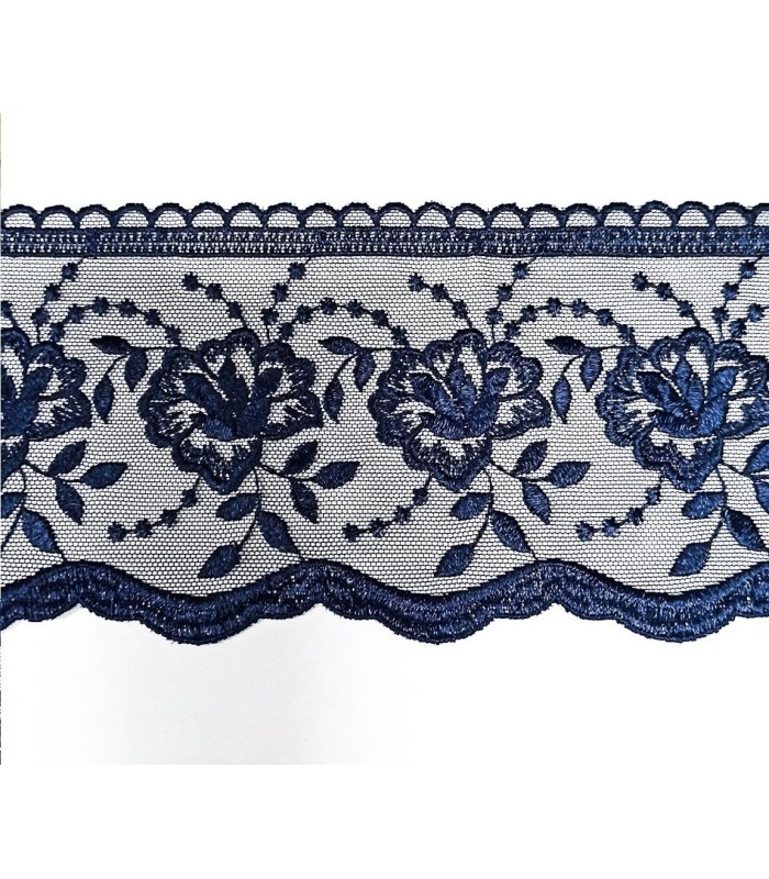 Encaje Tul Bordado Ancho10 cm 3519