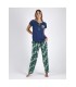 Pijama Manga Corta Tropical para Mujer