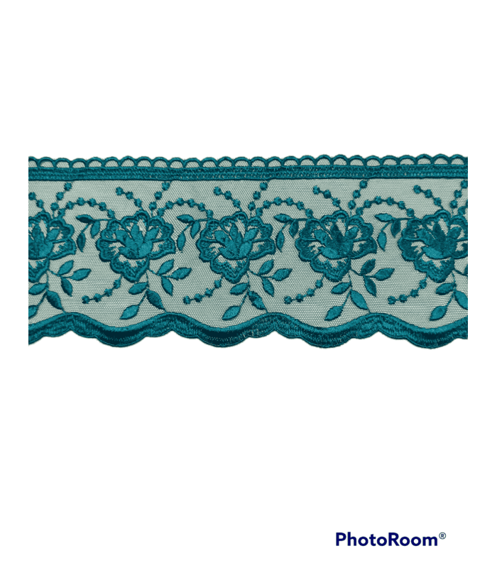Encaje Tul Bordado Ancho10 cm 3519