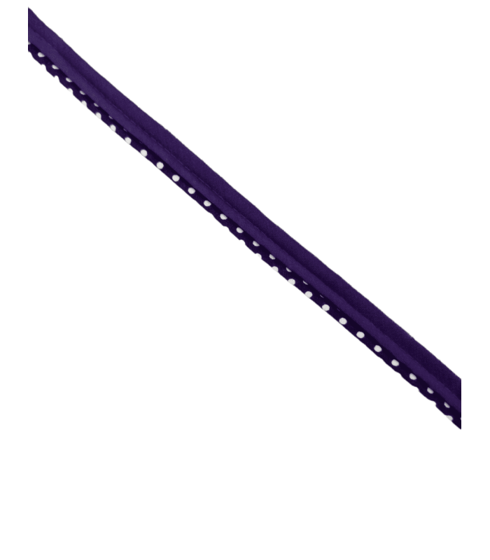 Ribete de Vivo Doble Lunares. Verde y Morado
