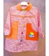 baby colegial abc niña vichy naranja bata escolar infantil