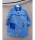 Baby escolar infantil vichy azul con bolsillo liso y lápiz bordado