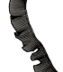 Plisado de Organza Negro de 4Cm