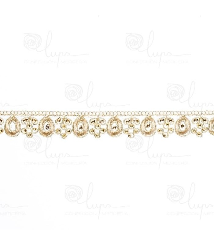 Galón Pedrería 8174 Oro y Plata